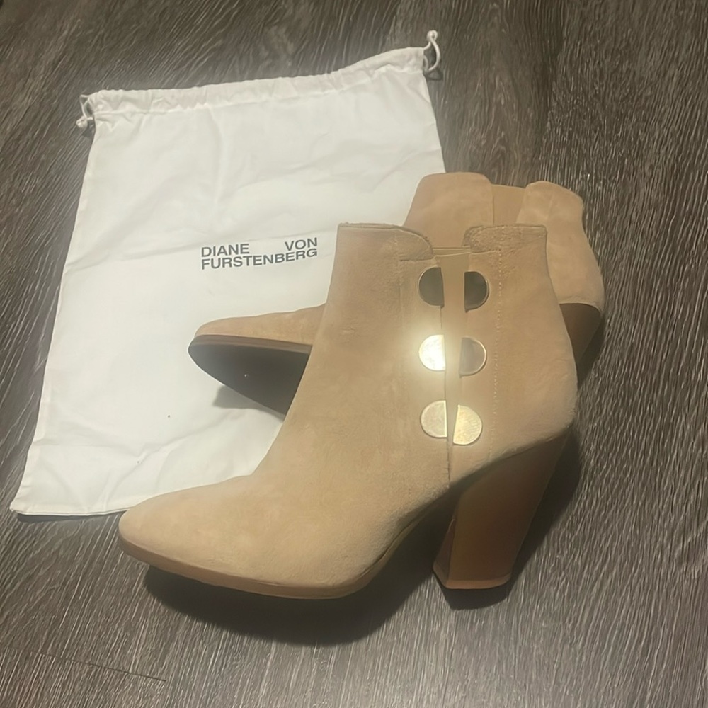 Diane von furstenberg suede booties